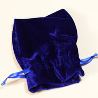Blue Large Soft Velvet 4" x 6" Gift Bag Cards RPG Game Dice Bag Counter Pouch
