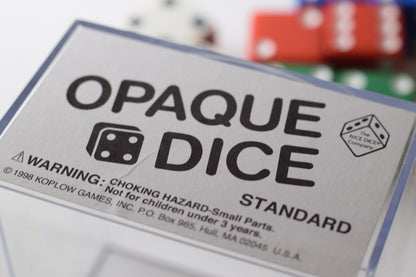 Jumbo 25mm White Dice Pair – Giant RPG D6 with Rainbow Pips by Koplow