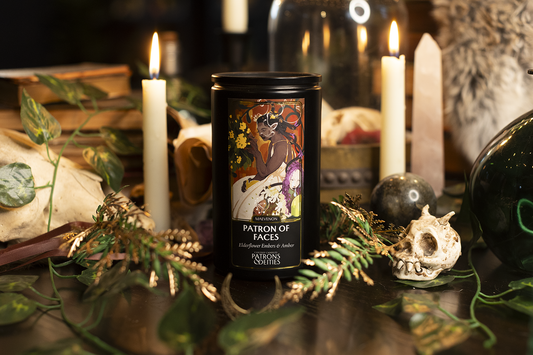 Cantrip Candles Maevenon Patron of Faces 16oz - D&D Deity Candle