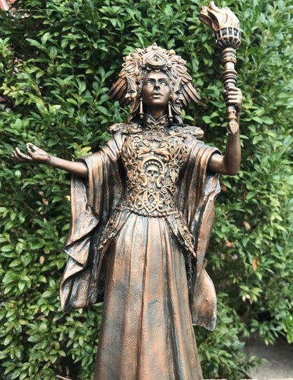 Hecate, Goddess of Witchcraft and Magic Statue, Resin Sculpture | Mythical Goddess Figurine | Folklore Altar Statue for Gothic Home Decor