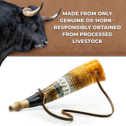 Viking War Horn – Handcrafted Natural Battle Horn for LARP & Reenactment
