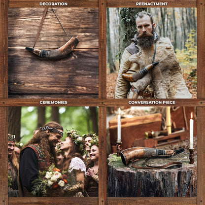 Viking War Horn – Handcrafted Natural Battle Horn for LARP & Reenactment