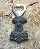 Thor's Hammer Bottle Opener, Hand Painted Resin | Medieval Norse Barware, Mjolnir Viking Bottle Opener | Fantasy Gothic Barware Gift