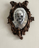 Spectral Skull Wall Plaque, Resin Sculpture | Victorian Gothic Haunted Wall Art | Ghost Skull in Mirror for Halloween, Spooky Home Decor