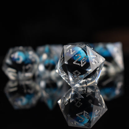 Legacy of Blue Eyes Liquid Core Dice Set – Silver Edition