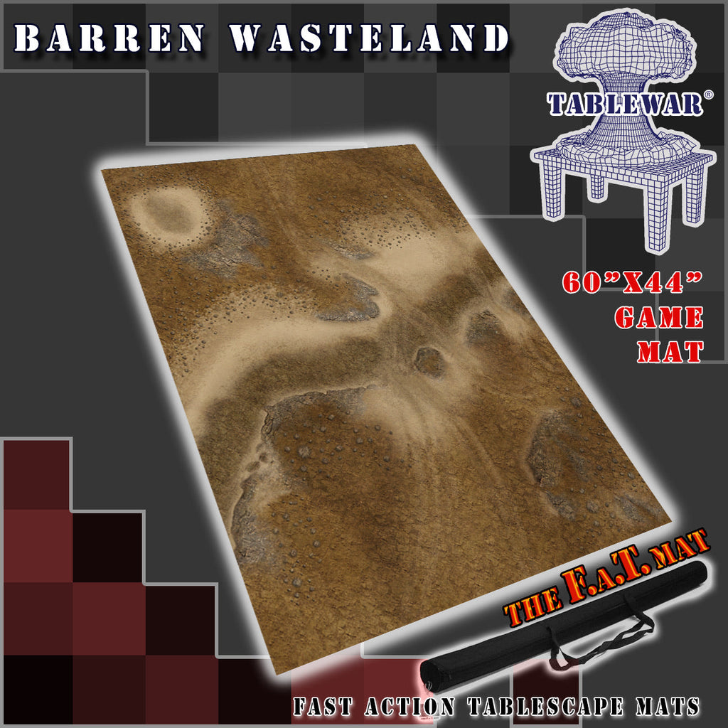 60x44" 'Barren Wasteland' F.A.T. Mat Battle Gaming Mat