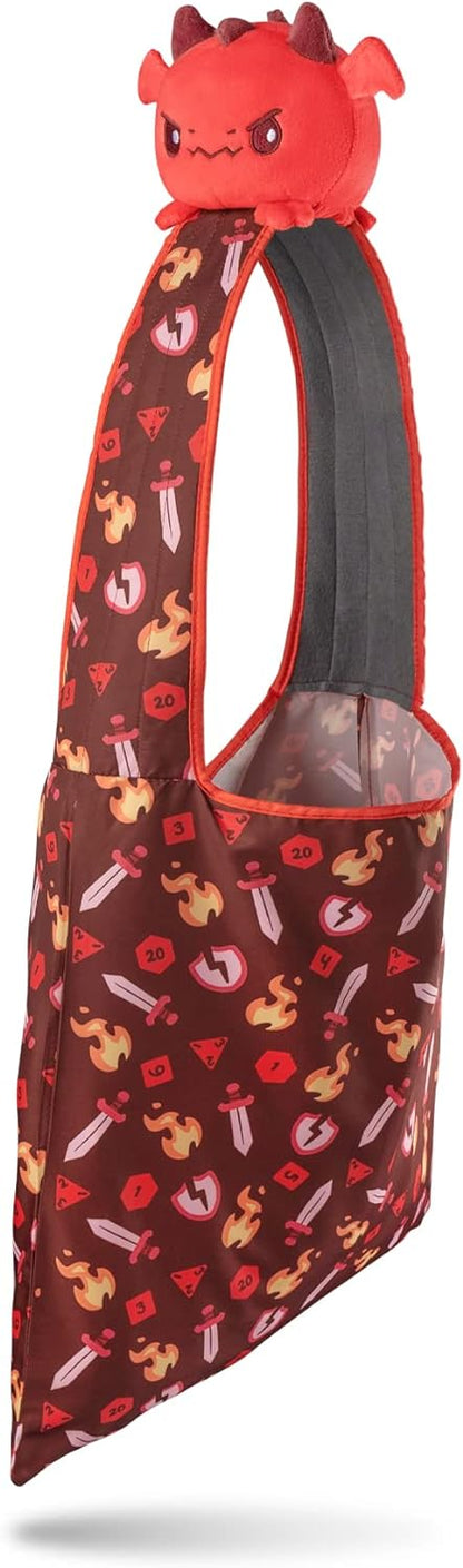 Red Dragon Plushie with Foldaway Tote Bag