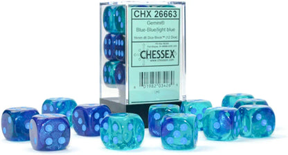 CHESSEX: D6 Gemini DICE SETS - 16mm