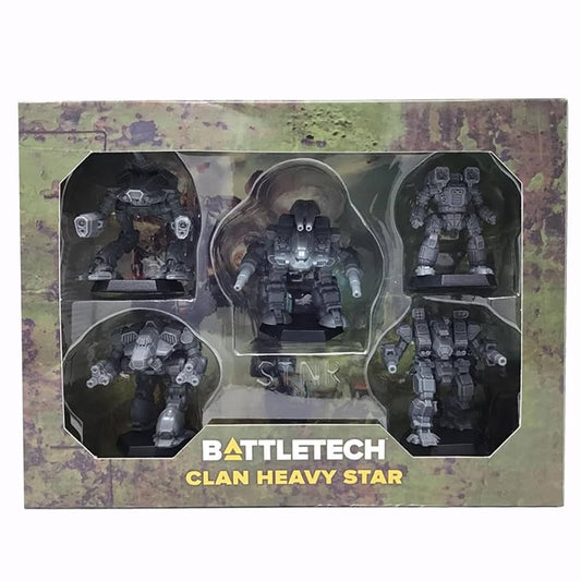 BattleTech: ForcePack – Clan Heavy Star | 5 Plastic OmniMech Miniatures