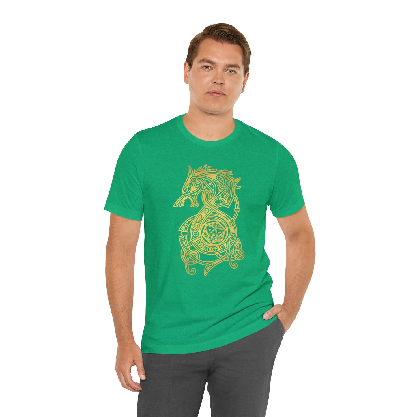 Golden Celtic Dice Dragon Shirt
