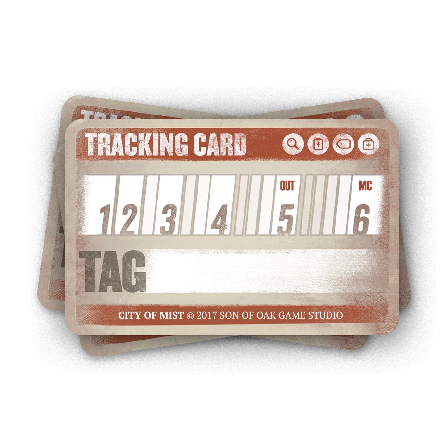 City of Mist Tracking Cards — 20 Reusable Laminated Cards
