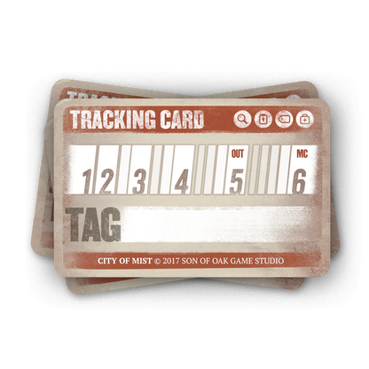 City of Mist Tracking Cards — 20 Reusable Laminated Cards