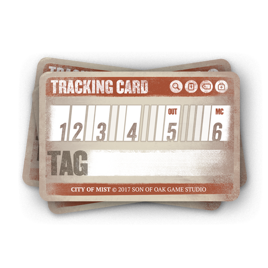 City of Mist Tracking Cards — 20 Reusable Laminated Cards