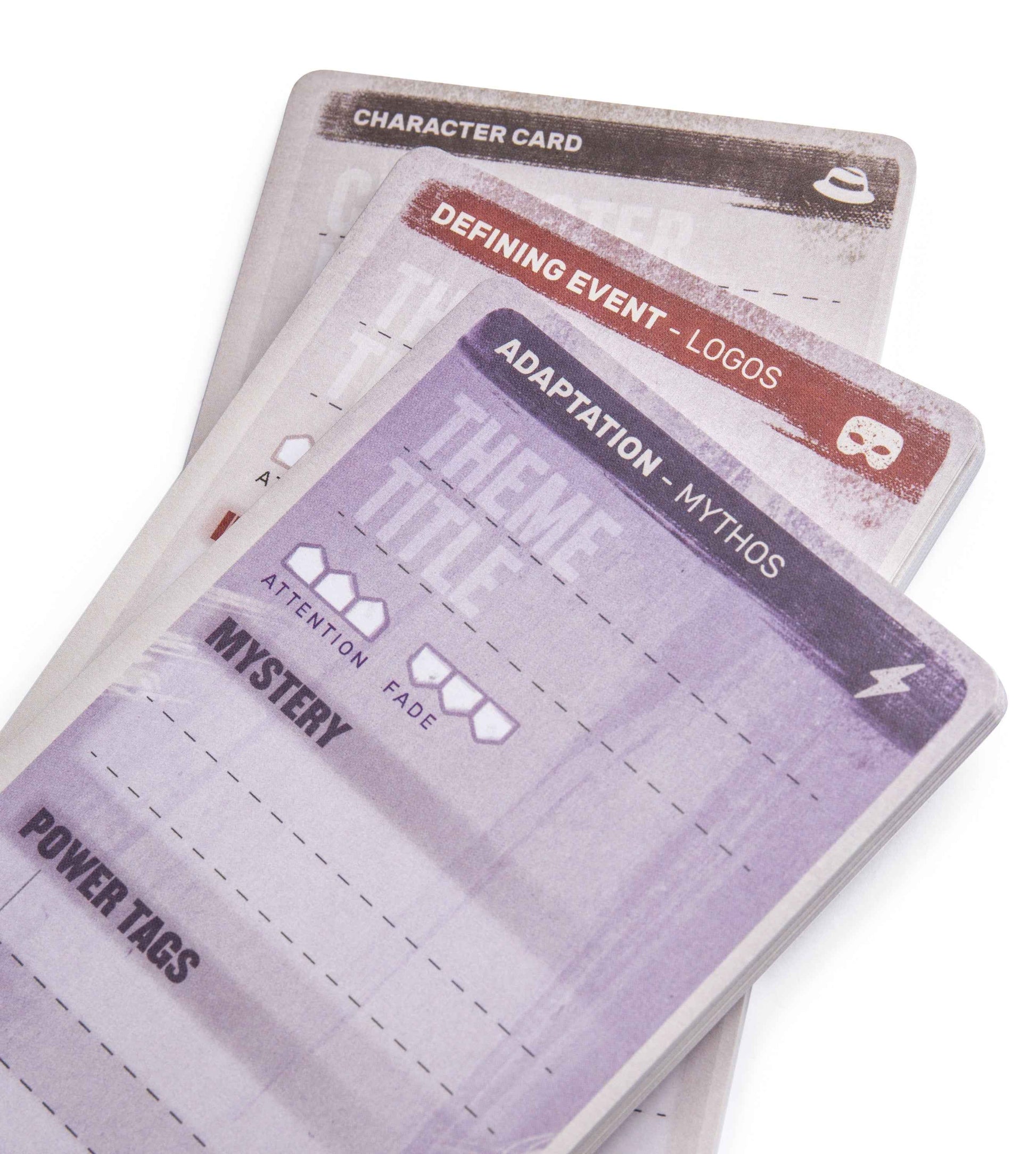 City of Mist Character & Theme Cards — 60 Dry-Erase Tracking Cards