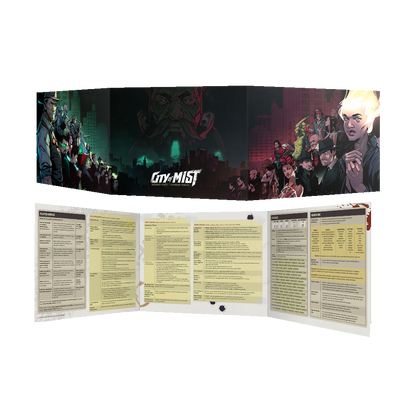 City of Mist MC Screen — 3-Panel Illustrated Game Master Screen
