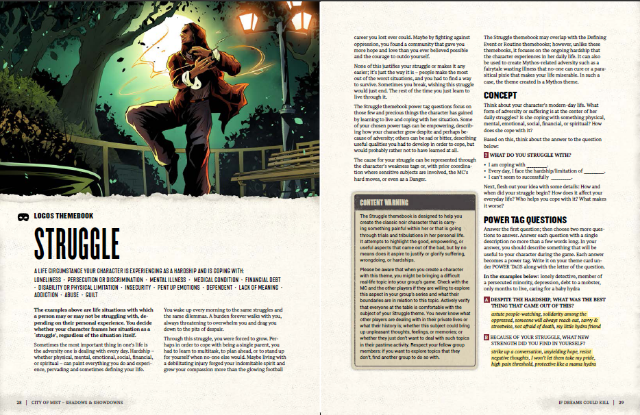 Shadows & Showdowns — City of Mist Expansion: Avatars, Gatekeepers & New Themebooks