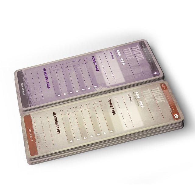 City of Mist Character & Theme Cards — 60 Dry-Erase Tracking Cards