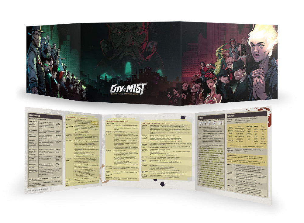 City of Mist Core Set — Premium Slipcase with Player's Guide, MC Toolkit & Screen