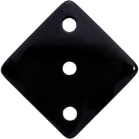 Black Acrylic Square Shaped Lucky 7 Dice Saddle Plug Set 22mm to 31mm
