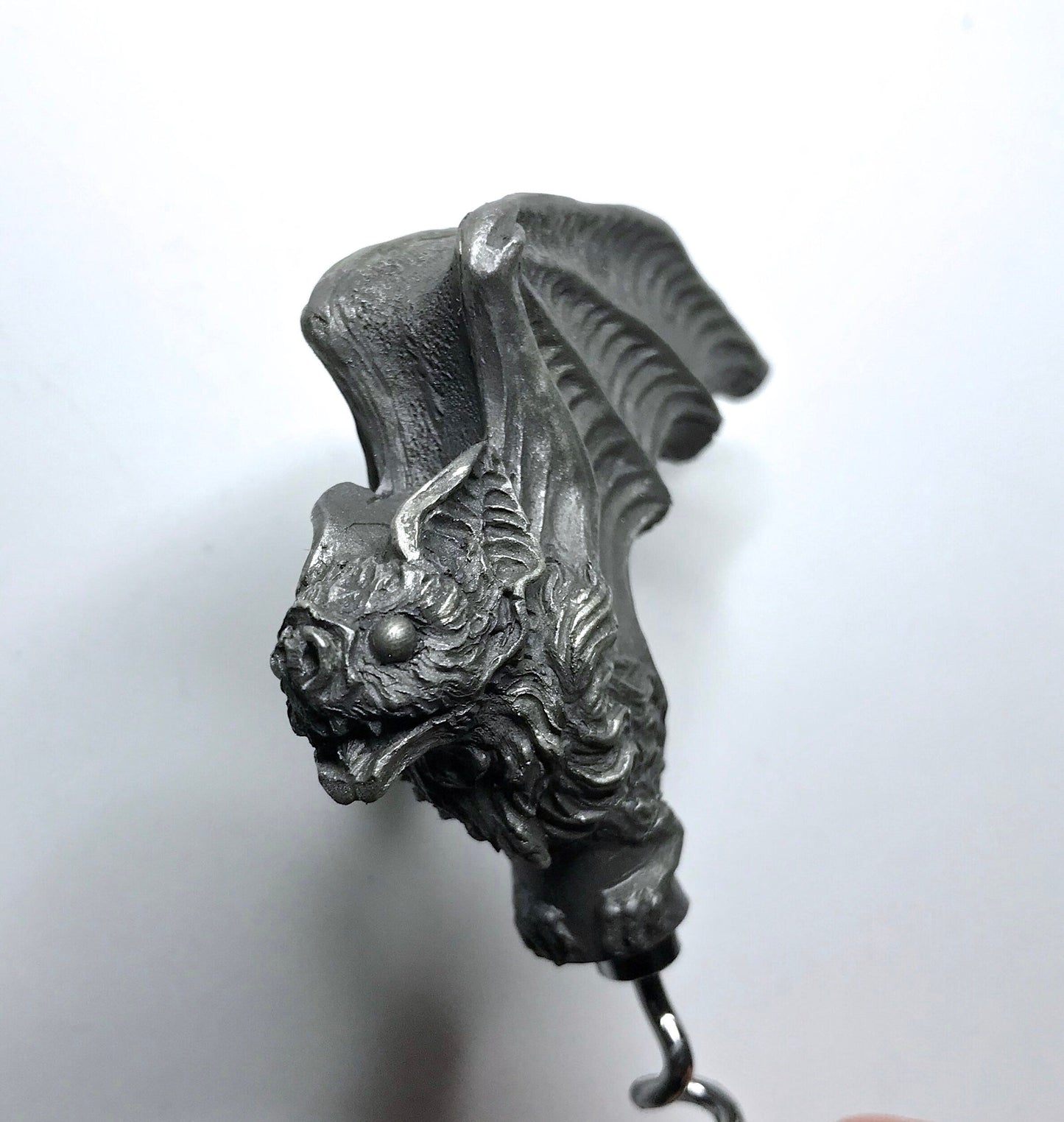 Vampire Bat Corkscrew, Hand Painted Resin | Gothic Vampire Barware | Unique Bat Cork Screw |Dark Fantasy Gothic Wine and Barware Gift