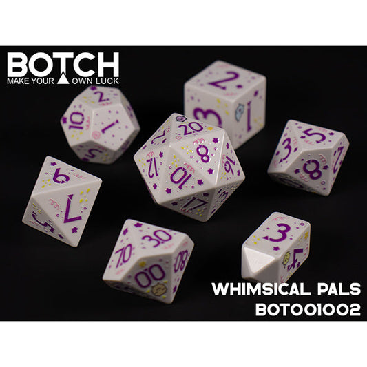 7 Piece Die Set Botch Dice: Whimsical Pals
