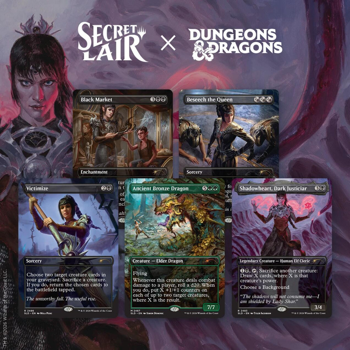(Preorder) Secret Lair Drop: Secret Lair x Dungeons & Dragons: Shadowheart’s Devotion - Non-Foil Edition [SLD]