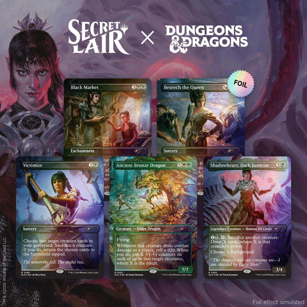 (Preorder) Secret Lair Drop: Secret Lair x Dungeons & Dragons: Shadowheart’s Devotion - Foil Edition [SLD]