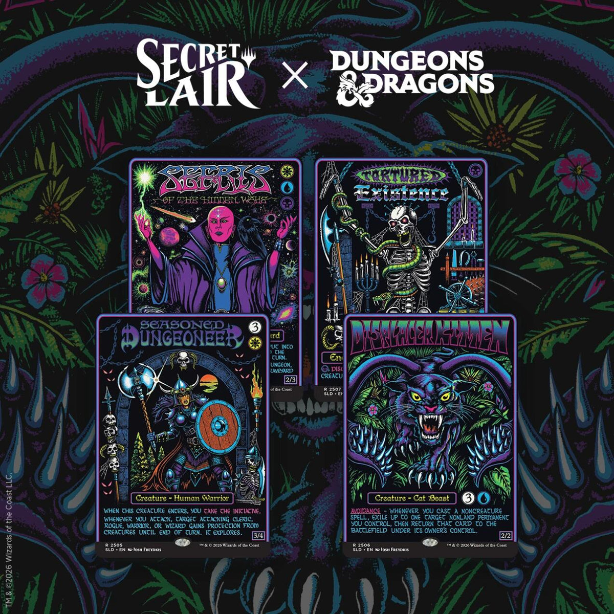 (Preorder) Secret Lair Drop: Secret Lair x Dungeons & Dragons: Black Lights & Dark Dungeons - Non-Foil Edition [SLD]