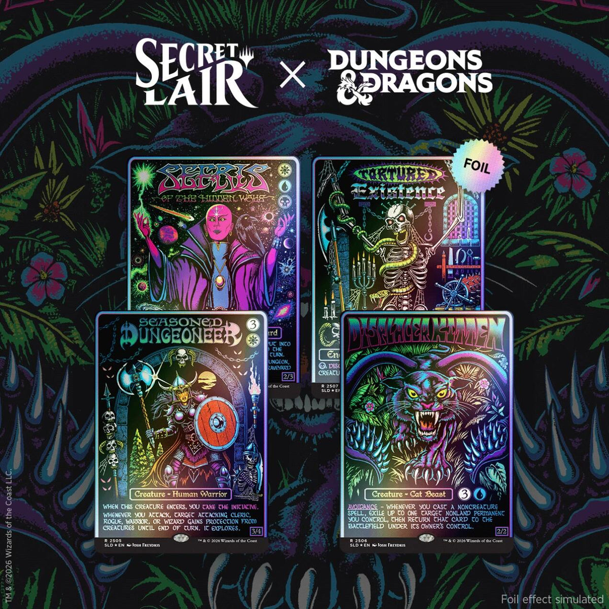 (Preorder) Secret Lair Drop: Secret Lair x Dungeons & Dragons: Black Lights & Dark Dungeons - Foil Edition [SLD]