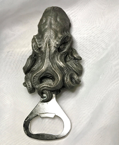 Cthulhu Bottle Opener, Hand Painted Resin | Gothic Cthulhu Barware, Lovecraftian Tentacle Bottle Opener | Fantasy Gothic Barware Gift