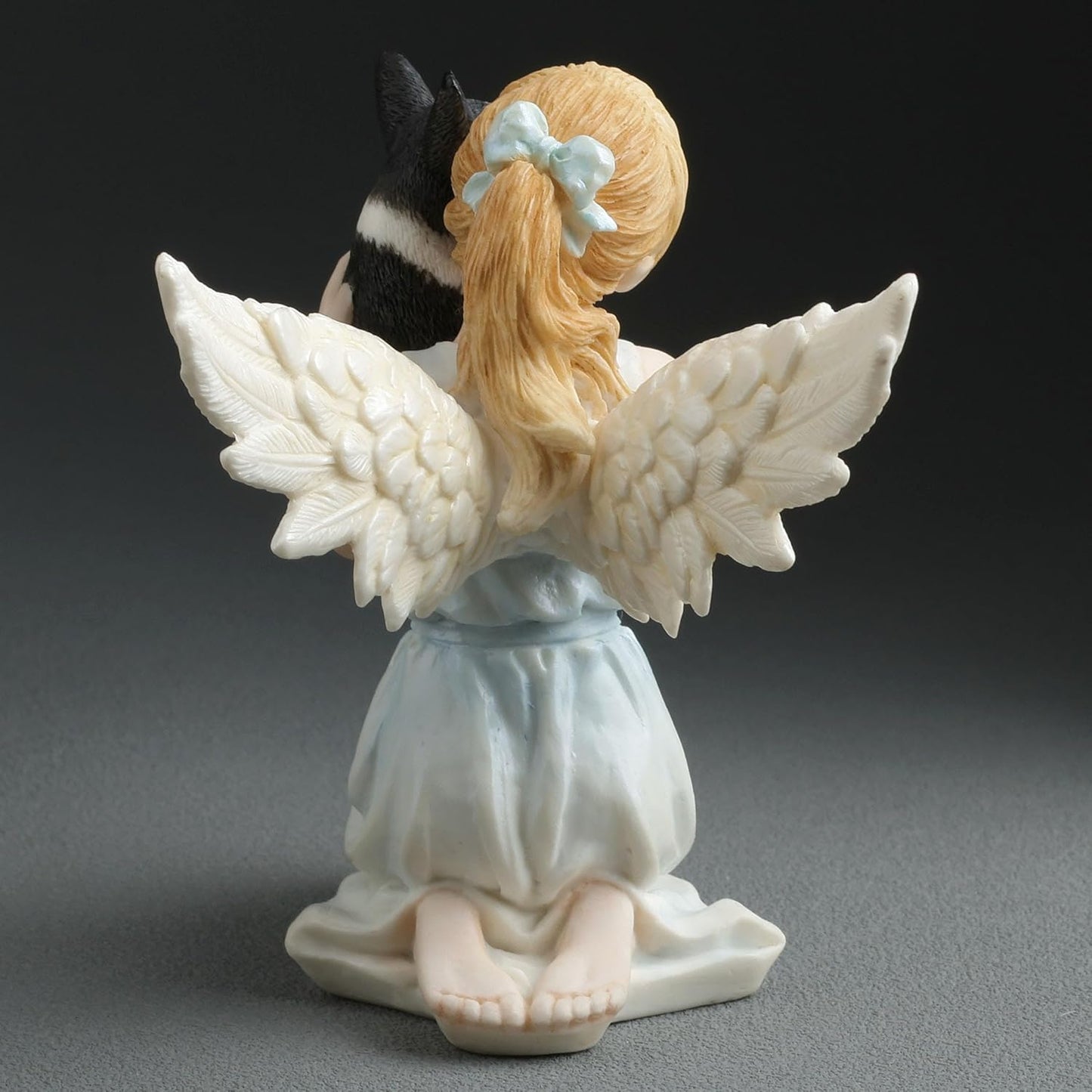 French Bulldog & Little Girl Angel Figurine
