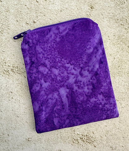 Purple Unicorn Mojo Bag – Embroidered Batik Pouch for Crystals & Coins