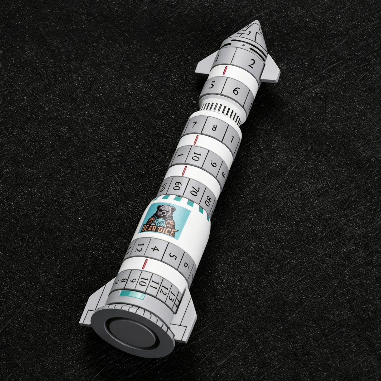 Kickstarter Dice - Metal Rocket Dice 7-in-1 Spinning Metal Dice Set