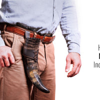 Leather Drinking Horn Frog Holster