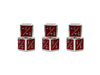1/+1 & -1/-1 D6 Red Pack of 6 CCG Metal Dice