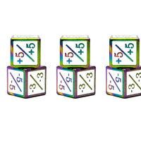 1/+1 & -1/-1 D6 White Pack of 6 CCG Metal Dice