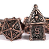 7 Dungeon Polyhedral Dragon Dice - Pterosaur Metal Solid RPG Dice Set