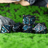 7 Dungeon Polyhedral Dragon Dice - Pterosaur Metal Solid RPG Dice Set