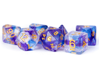 16mm Unicorn Polyhedral Dice Set | Transparent Resin RPG Dice