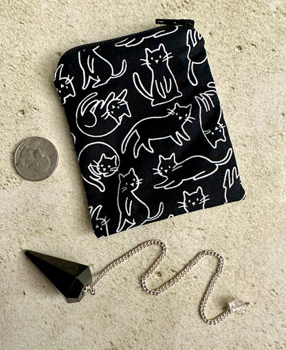 Cats Mojo Bag - Pendulum Bag - Crystal Storage Bag