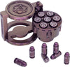 Metal Bullet Dice Set of 7 with Spinning Revolver Cylinder Container