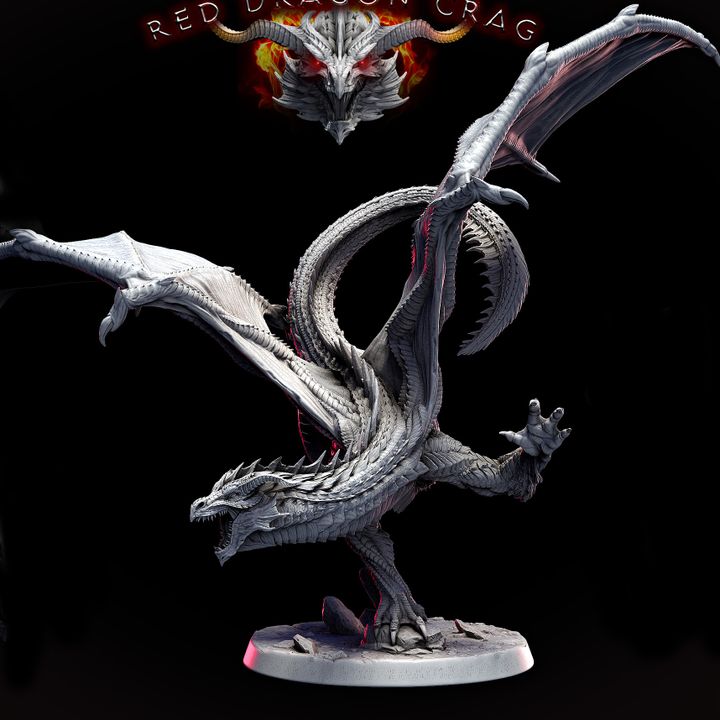 Adolescent (Young) Red Dragon Miniatures