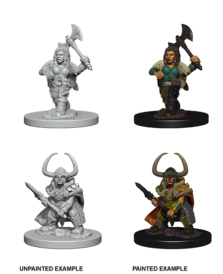 D&D: Nolzur's Marvelous Miniatures – Dwarf Female Barbarian (Unpainted)