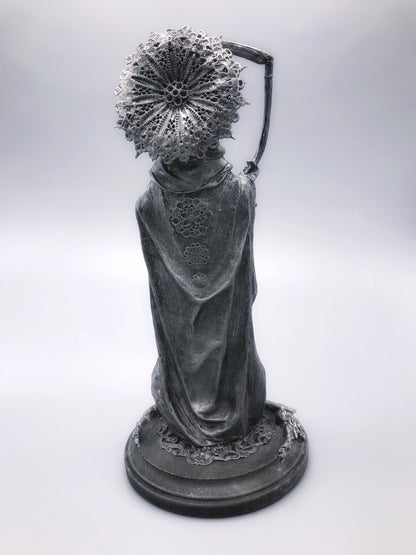 Santa Muerte Statue, Hand Painted Sculpture | Mexican Saint of Death Altar Statue | Gothic Figurine, Dia de los Muertos Decor