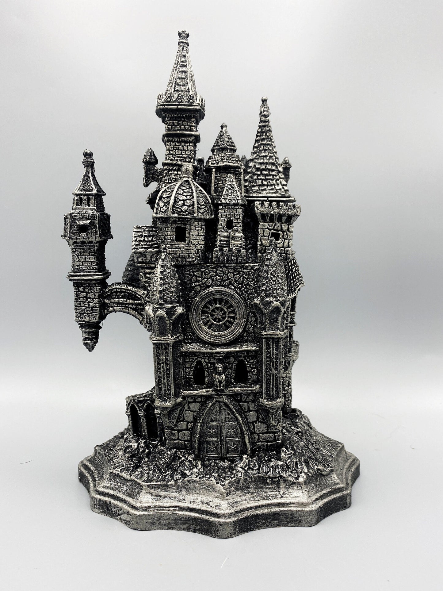 Castle Dracula, Gothic Hand Painted Resin Sculpture with LED Tea Light |Vampire Lair Gothic Statue |Gift for Gamers and Spooky Home Decor
