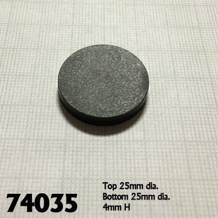 Bones Bases: 1" Round Plastic RPG Base (20-Pack) - Miniature Bases