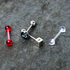 Licensed Dungeons & Dragons Dice Red Clear Barbell Tongue Ring Set of 4