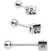 Licensed Dungeons & Dragons Dice Red Clear Barbell Tongue Ring Set of 4