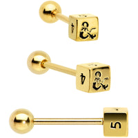 Officially Licensed Dungeons & Dragons Dice Barbell Tongue Ring  Set of 2