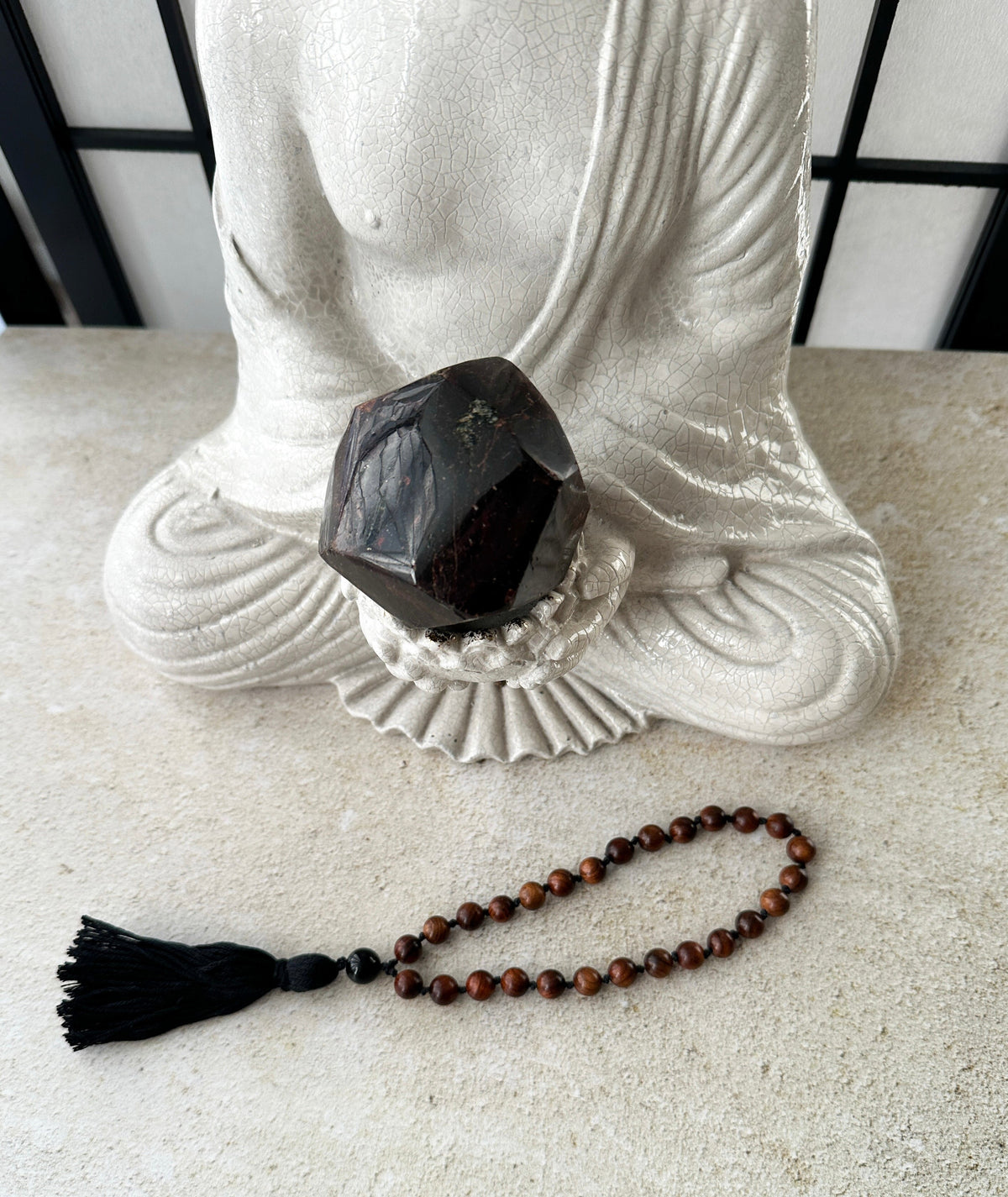 Pocket Wrist Mala | 27 Bead Rosewood Mini Mala Bracelet